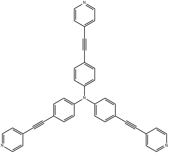 tris(4-(pyridin-4-ylethynyl)phenyl)amine Structure
