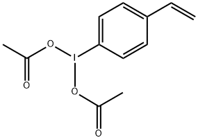 聚[4-二乙酰氧基碘基苯乙烯], 36290-94-5, 结构式
