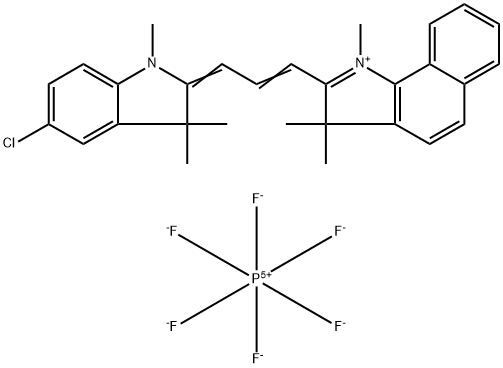 2-[3-(5-氯-1,3-二氫-1,3,3-三甲基-2H-吲哚-2-亞基)-1-丙烯-1-基]-1,3,3-三甲基-3H-苯並[G]吲哚六氟磷酸鹽,365514-17-6,结构式