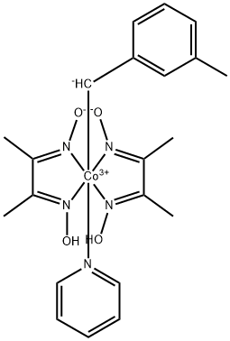 Cobalt, bis[[2,3-butanedione di(oximato-κN)](1-)][(3-methylphenyl)methyl](pyridine)-, (OC-6-12)- (9CI) Structure