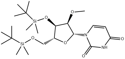 Uridine, 3',5'-bis-O-[(1,1-dimethylethyl)dimethylsilyl]-2'-O-methyl- Structure