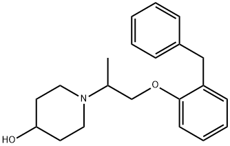 4-Piperidinol, 1-[1-methyl-2-[2-(phenylmethyl)phenoxy]ethyl]- Struktur