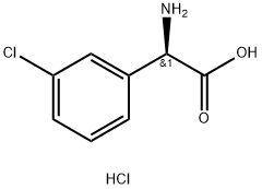(R)-间氯苯甘氨酸盐酸盐 结构式