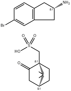 (S)-5-bromo-2,3-dihydro-1H-inden-2-amine ((1R,4R)-7,7-dimethyl-2-oxobicyclo[2.2.1]heptan-1-yl)methanesulfonate Structure