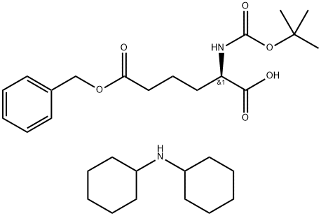 N-BOC-R-2-氨基己二酸-6-苄酯DCHA,37119-50-9,结构式
