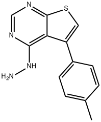 4-肼基-5-(4-甲基苯基)噻吩并[2,3-D]嘧啶,374611-25-3,结构式