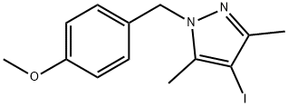 1H-Pyrazole, 4-iodo-1-[(4-methoxyphenyl)methyl]-3,5-dimethyl- 结构式