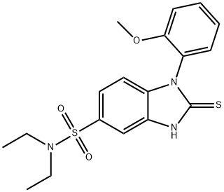 1H-Benzimidazole-5-sulfonamide, N,N-diethyl-2,3-dihydro-1-(2-methoxyphenyl)-2-thioxo- Struktur