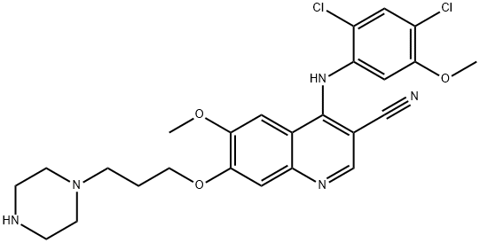 Bosutinib Impurity 2 (N-Desmethyl Bosutinib) Struktur