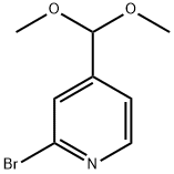 Pyridine, 2-bromo-4-(dimethoxymethyl)- Structure