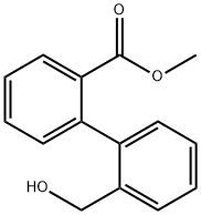 [1,1'-Biphenyl]-2-carboxylic acid, 2'-(hydroxymethyl)-, methyl ester 结构式