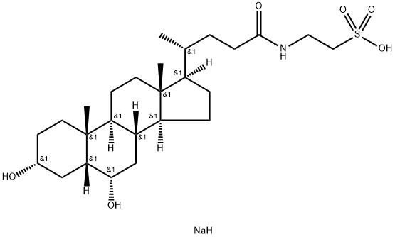 Taurohyodeoxycholic acid sodium salt hydrate Structure