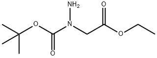 Hydrazinecarboxylic acid, 1-(2-ethoxy-2-oxoethyl)-, 1,1-dimethylethyl ester Struktur