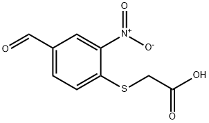 (4-甲酰基-2-硝基苯基)硫烷基]乙酸, 384856-42-2, 结构式