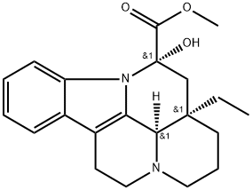 methyl (41R,12S,13aR)-13a-ethyl-12-hydroxy-2,3,41,5,6,12,13,13a-octahydro-1H-indolo[3,2,1-de]pyrido[3,2,1-ij][1,5]naphthyridine-12-carboxylate,38990-17-9,结构式