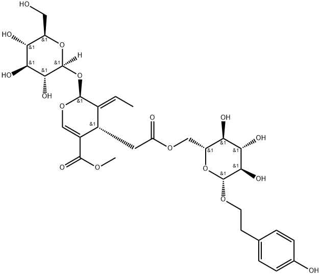 特女贞苷,39011-92-2,结构式