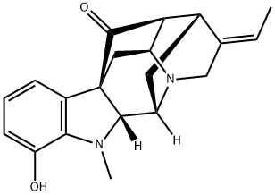(19E)-19,20-ジデヒドロ-12-ヒドロキシアジュマラン-17-オン 化学構造式