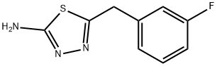 5-[(3-氟苯基)甲基]-1,3,4-噻二唑-2-胺 结构式
