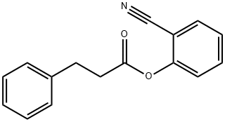 Benzenepropanoic acid, 2-cyanophenyl ester 化学構造式
