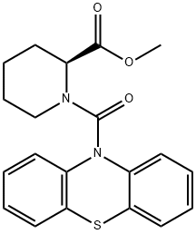 2-Piperidinecarboxylic acid, 1-(10H-phenothiazin-10-ylcarbonyl)-, methyl ester, (2S)- Structure