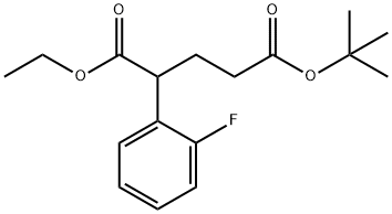 Pentanedioic acid, 2-(2-fluorophenyl)-, 5-(1,1-dimethylethyl) 1-ethyl ester Structure