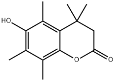 2H-1-Benzopyran-2-one, 3,4-dihydro-6-hydroxy-4,4,5,7,8-pentamethyl- Structure