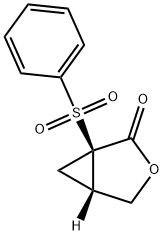 (1R,5S)-1-(苯基磺酰基)-3-氧杂双环[3.1.0]己烷-2-酮 结构式