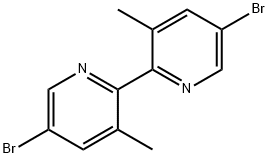 5,5’-Dibromo-3,3’-dimethyl-2,2’-bipyridine 化学構造式