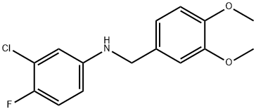 Benzenemethanamine, N-(3-chloro-4-fluorophenyl)-3,4-dimethoxy- Structure
