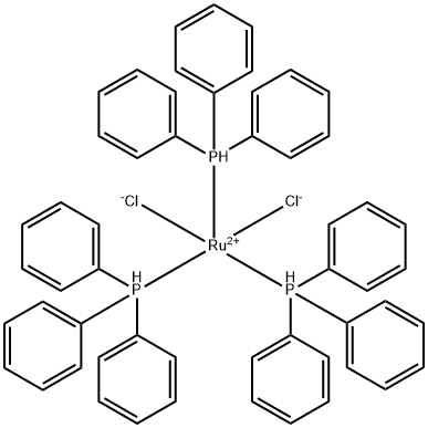 Ruthenium, dichlorotris(triphenylphosphine)-, (SP-5-21)- Struktur