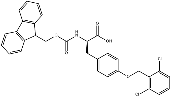 D-Tyrosine, O-[(2,6-dichlorophenyl)methyl]-N-[(9H-fluoren-9-ylmethoxy)carbonyl]- Structure