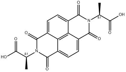 (2S,2'S)-2,2'-(1,3,6,8-tetraoxobenzo[lmn][3,8]phenanthroline-2,7(1H,3H,6H,8H)-diyl)dipropanoic acid 结构式