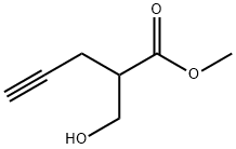 4-Pentynoic acid, 2-(hydroxymethyl)-, methyl ester 化学構造式