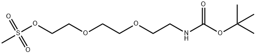 5,8,11-Trioxa-12-thia-2-azatridecanoic acid, 1,1-dimethylethyl ester, 12,12-dioxide Struktur