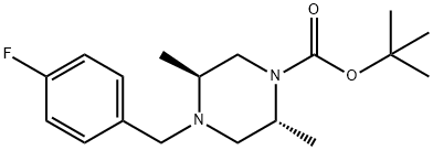 1-Piperazinecarboxylic acid, 4-[(4-fluorophenyl)methyl]-2,5-dimethyl-, 1,1-dimethylethyl ester, (2R,5S)-
