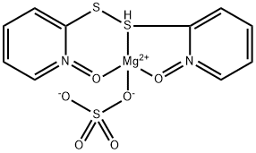 [2,2'-dithiobis[pyridine] 1,1'-dioxide-O,O',S][sulphato(2-)-O]magnesium Struktur