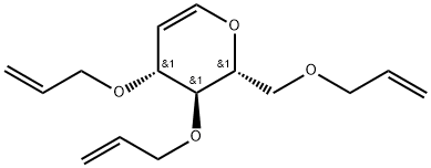 1,5-Anhydro-2-deoxy-3,4,6-tri-O-2-propen-1-yl-D-arabino-hex-1-enitol Struktur