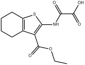 {[3-(乙氧基羰基)-4,5,6,7-四氢-1-苯并噻吩-2-基]氨基甲酰基}甲酸 结构式