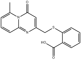 2-[[(6-甲基-4-氧代-4H-吡啶并[1,2-A]嘧啶-2-基)甲基]硫代]苯甲酸, 440347-35-3, 结构式