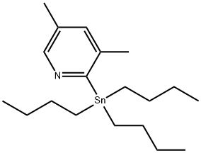 3,5-dimethyl-2-(tributylstannyl)pyridine Structure