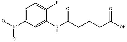 Pentanoic acid, 5-[(2-fluoro-5-nitrophenyl)amino]-5-oxo- 化学構造式