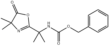 2-[1-[(ベンジルオキシカルボニル)アミノ]-1-メチルエチル]-4,4-ジメチル-5(4H)-オキサゾロン 化学構造式