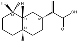 (2R,8aβ)-デカヒドロ-8β-ヒドロキシ-4aα,8-ジメチル-α-メチレン-2-ナフタレン酢酸 化学構造式