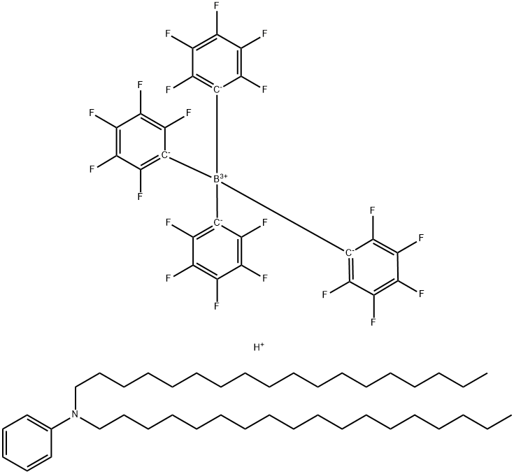 N,N-Dioctadecylanilinium tetrakis(pentafluorophenyl)borate Struktur