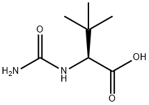 2-(carbamoylamino)-3,3-dimethylbutanoic acid Struktur