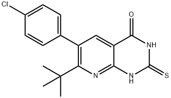 7-tert-butyl-6-(4-chlorophenyl)-2-thioxo-2,3-dihydropyrido[2,3-d]pyrimidin-4(1H)-one Structure