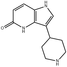 1,4-Dihydro-3-(4-piperidinyl)-5H-pyrrolo[3,2-b]pyridin-5-one 结构式