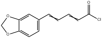 2,4-Pentadienoyl chloride, 5-(1,3-benzodioxol-5-yl)- Structure