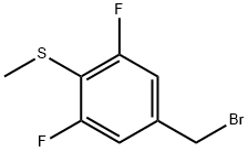 Benzene, 5-(bromomethyl)-1,3-difluoro-2-(methylthio)- Struktur