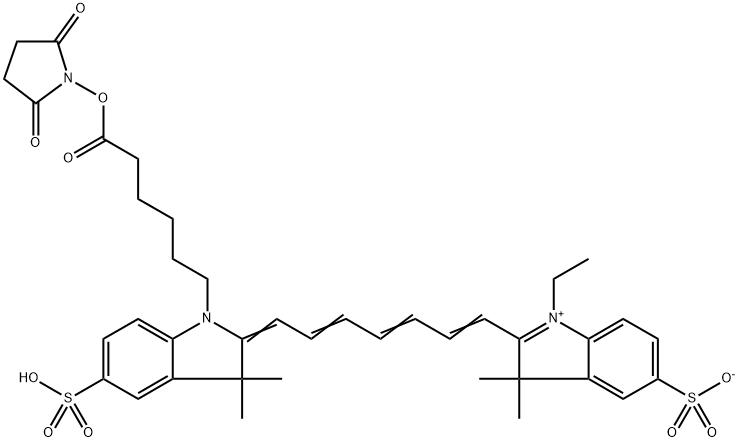 磺化Cy7琥珀酰亚胺酯,477908-53-5,结构式